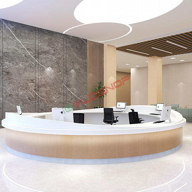 Medical Furniture Hospital Reception Desk Reception Counter Functional Cabinet Hospital Furniture And Equipment
