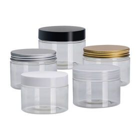 68MM Series 16OZ Clear PET Seal Jar for Food Storage Wide Opening Storage jar For Dry Food Peanut Powder Kitchen Craft