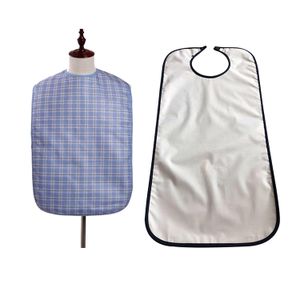Famicheer BSCI reusable designer adult PVC bib terry waterproof custom adult barrier bibs