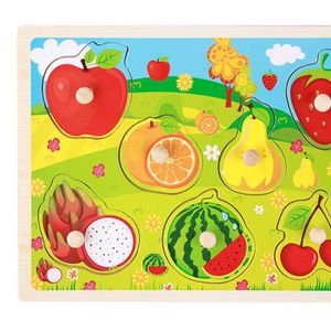 Wooden Children'S Play Creative Game Cognitive Educational Fruit Shape Puzzle Toys For Kids Learning