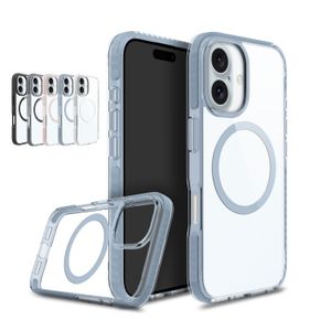 2024 New custom phone case Magnetic Transparent Anti-drop Phone Case for iPhone 16 Clear fall protect For iPhone 16 Pro max