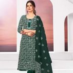 High Quality Designer Fancy Indian Heavy faux Georgette Salwar Kameez With Sequence Embroidery Work Manufacturer From Surat