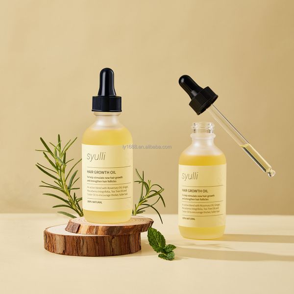Private Label 100% Natural Rosemary Castor Oil Nourishing Scalp Elixirs Hair Care Loss Treatment Hair Growth Oil Serum