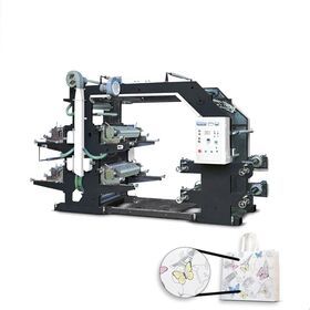 High Standerd Quality Non Woven Fabric t Shirt Bags Flexo Printing Press Machine , 4 Color Flexo Printing Machine Price