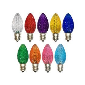 Holiday Lighting LED C7 faceted Christmas light replacement bulbPopular