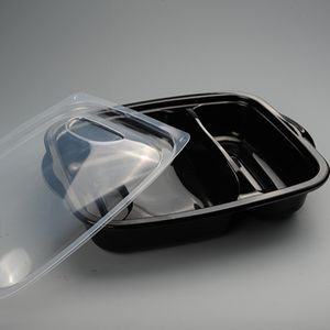 Disposable Round Tray Cake Containers Black Storage Box Take Away Go Lunch Microwavable Plastic Food Container Takeaway