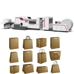 Kraft Paper Bag Making Machine for Produce Handle Paper Bag, Low Cost Of Paper Bag Making Machine