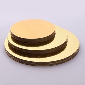 2.5 mm 10 Inch Gold Round Cake Board Circle Base Cupcakes Stand Paper Cases Liners Party Pastry Baking Mat Decorations