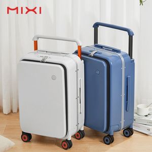 Mixi pc material high quality multifunctional layer laptop pocket 20 24 inch trolley travel set cabin suitcase wholesale