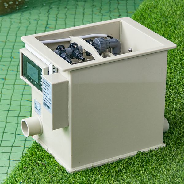 Qlozone factory price aquaculture aquarium fish tank micro drum filter 5m3/h new design 10t drum filter for koi pond