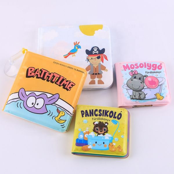 Eco-friendly Durable Soft Non-toxic Plastic Fiber Baby Bath Book For Early Education