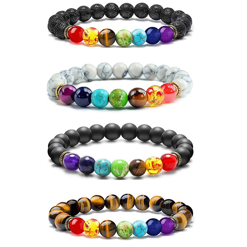 Henan Sol Supply Chain Co., Ltd. 8 mm Natural Stone Healing Bracelet Stress Reducing Yoga Beads Bracelet