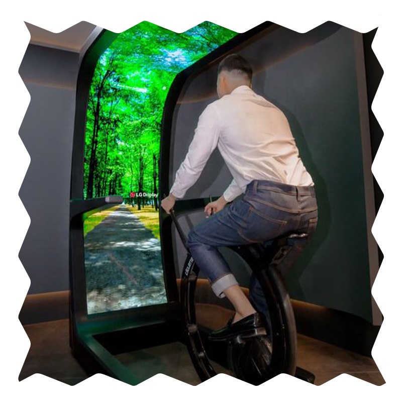 Innovation! Bicycle interactive game! First-rate application in business centers! Sports interactive projection wall