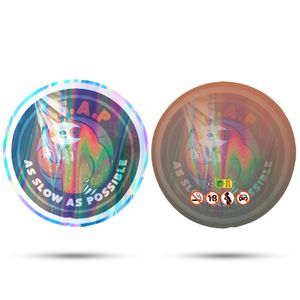 As Slow As Possible Mylar Bags 3.5 Grams/7 Grams Custom Shape Resealable Edible Packaging Die Cut Hologram Childproof Ziplock