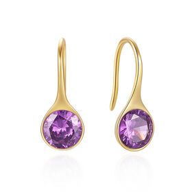 Wholesale Gold Jewelry s925 Sterling Silver Rose Gold 18k Gold Plated Hook Earrings With Cubic Zirconia