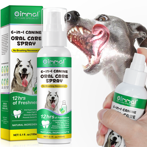 Oimmal Natural Tartar Remover Fresh Breath Oral Care Spray for Dog Dental Plaque Prevent
