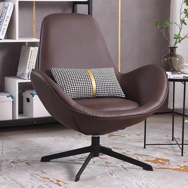 Designer business high back chair sub Italian minimalist luxury single swivel chair bedroom study office egg chair
