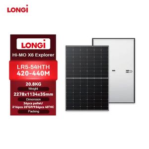 LONGI HiMO 6 Explorer LR5-54HTH A Grade PV Module 420W 425W 430W 435W 440W Monocrystalline Solar Panel