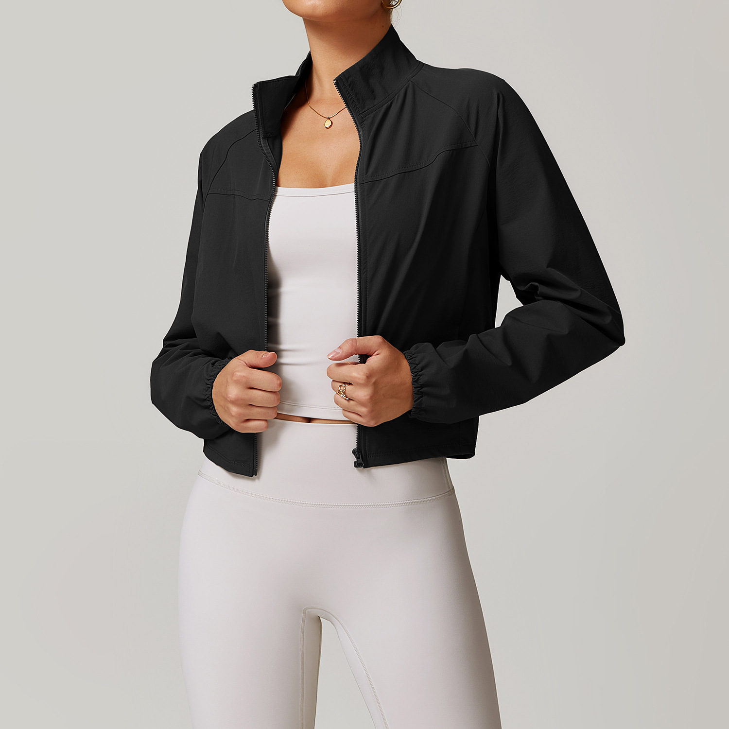 Zhejiang G Top Clothing Co., Ltd. G TOP Quick-drying stand collar sports jacket for women thin windproof outdoor running...