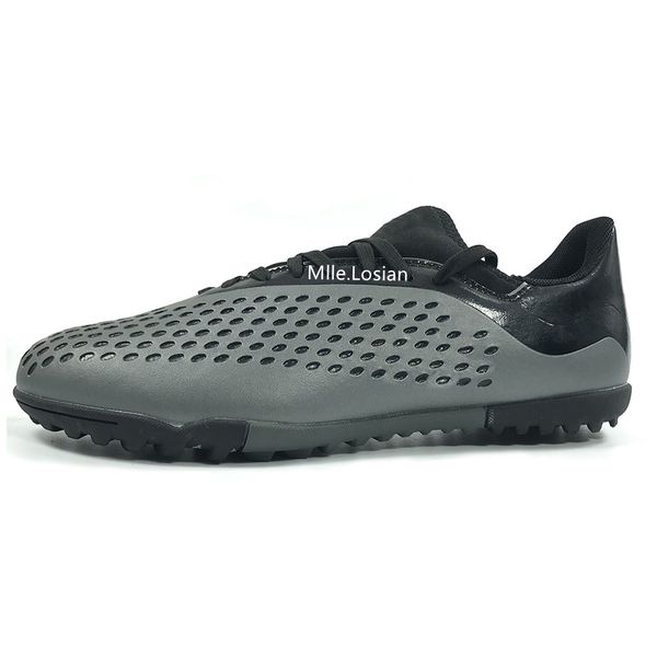 dark gray black soccer shoes,great design soccer shoes,curshioned lightweight soccer shoes