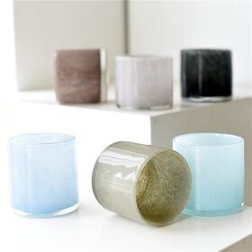 Wholesale Empty Glass Candle Holder Modern Unique Candle Jar For Home Decor Wedding Gifts