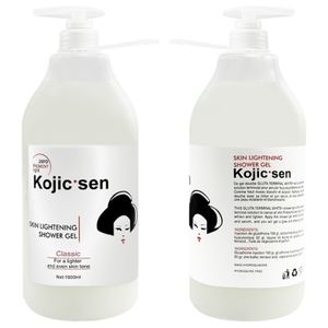 Private Brand Glutamic Acid Terminal White Body Wash Fragrance Milk Brightening Kojic Sen Set Whitening Shower Gel