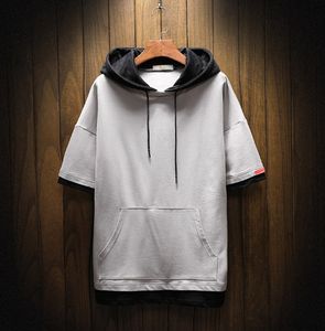 Liu Ming Cheap Wholesale 2024 Summer Men Casual Short Sleeve T Shirts Clothing Cotton Hooded Sweatshirts