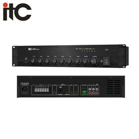 ITC 240W Professional Desktop Amplifier audio pubic address bgm 100v 70v power mixer amplifier for sale