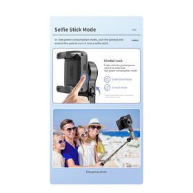 OEM ODM Gimbal Stabilizer Wireless Control Rotating Tripod Stand Selfie Stick For Phone Auto Face Tracking Selfie Stick