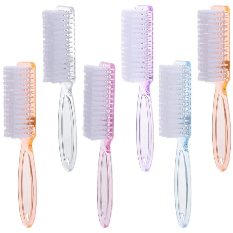 Hangzhou HWLH Technology Company Ltd. Plastic Soft Nail Brush Cleaning Remover Dust Powder Long Handle Brushes Durable Nails Art Manicure Care Accessory Tool factory