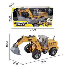 Excavator toy construction toys friction car go and action plastic vehicle bulldozers loader roller cars kids drilling play sets