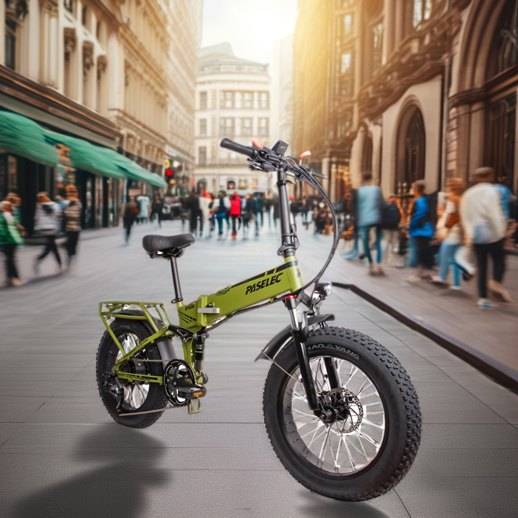 Tianjin Xinxiangrui Import And Export Trading Co., Ltd Folding electric bicycle with 20 inch thick tires and shock absorbers, 48V front fork aluminum alloy frame
