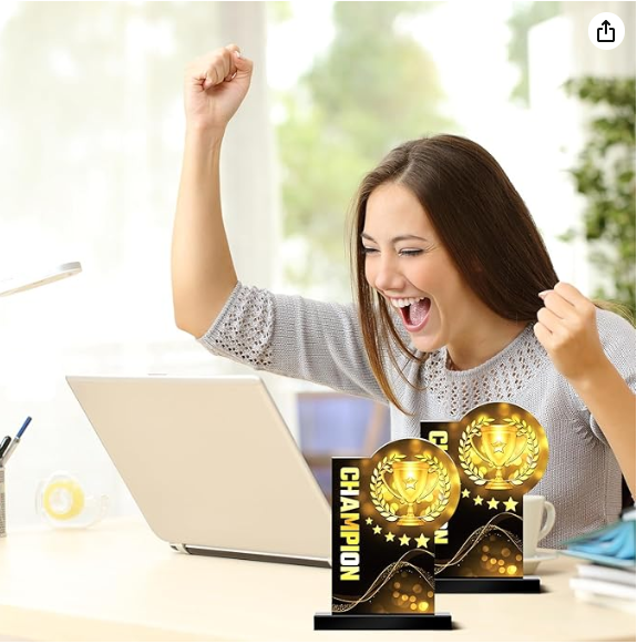 Acrylic championship trophy Custom logo acrylic trophy Acrylic display trophies as a reward