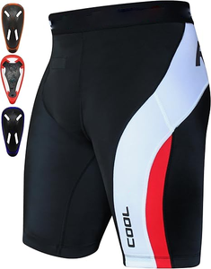 Summer Gym Fitness Cycling Wear Tights Custom Logo High Waist Base Layer Running Basketball Compression Shorts Men With Cup