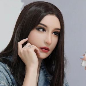 Nicro Halloween Masquerade Crossdresser Make Up Cosplay Beauty Cute Girl Mask Realistic Silicone Female Mask