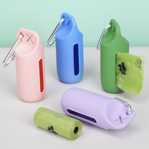 Bpa Free Silicone Pet Waste Bag Dispenser Doggy Waterproof Dog Poop Bag Holder For Dog