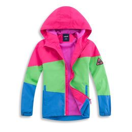 Fast Dispatch Girls' multiple color windbreaker children light jacket for girl spring wear in stock