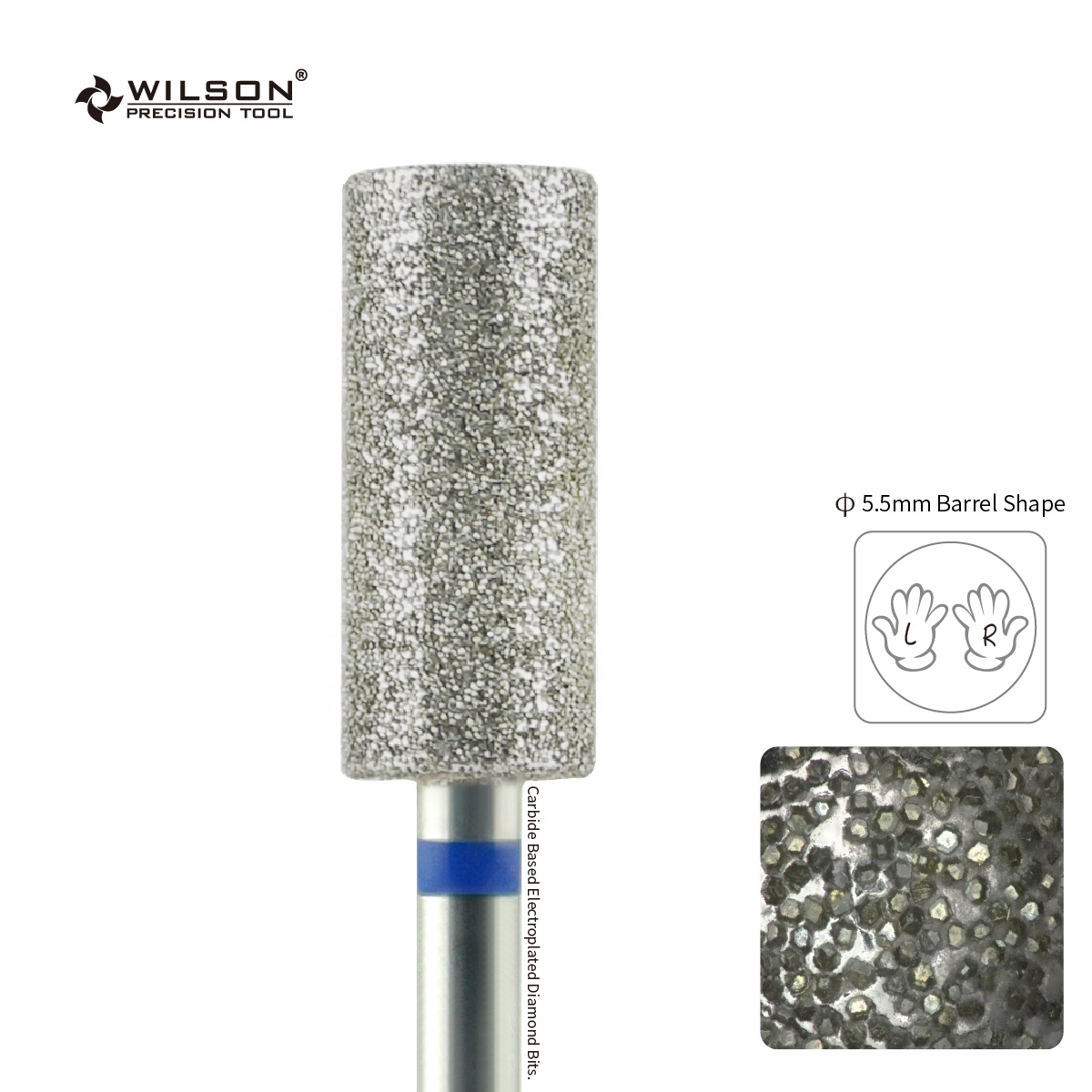 Shanghai Well-Sun Precision Tool Co., Ltd. 5.5mm Barrel Shape Nail Smoothing Equipment of Nail Parlour Best Quality for Nail Beauty Available Customized Logo and Packaging