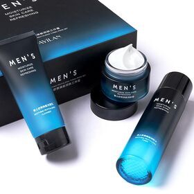 Face Skin Care Set for Men's Private Label Mens Moisturizer Cream Face Wash Toner Kit Facial Skincare for Men Gift Set