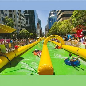 High quality long rainbow water giant inflatable slip and slide