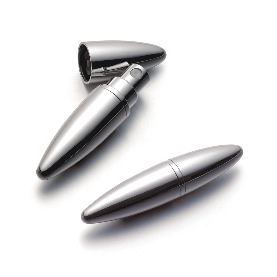 Shenzhen Sailikang Industrial Co., Ltd. Modern Design Silver Plated Portable Perfume Atomizer Pocket Perfume Bottle Gift for Personal Gift