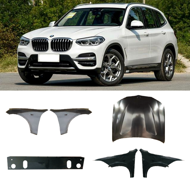Replacement New Steel Front Fender Hood Lid and Rear Panel Bumpers for BMW X3 Premium Car Parts