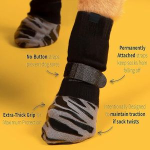 Durable Pet Paw Protectors Anti Slip Dog Socks Different Pattern Soft Cotton Cute Print Style