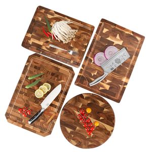 Acacia Wood Cutting Board Chopping Blocks Butcher Block Large Bamboo Square Wooden Kitchen cutting Board