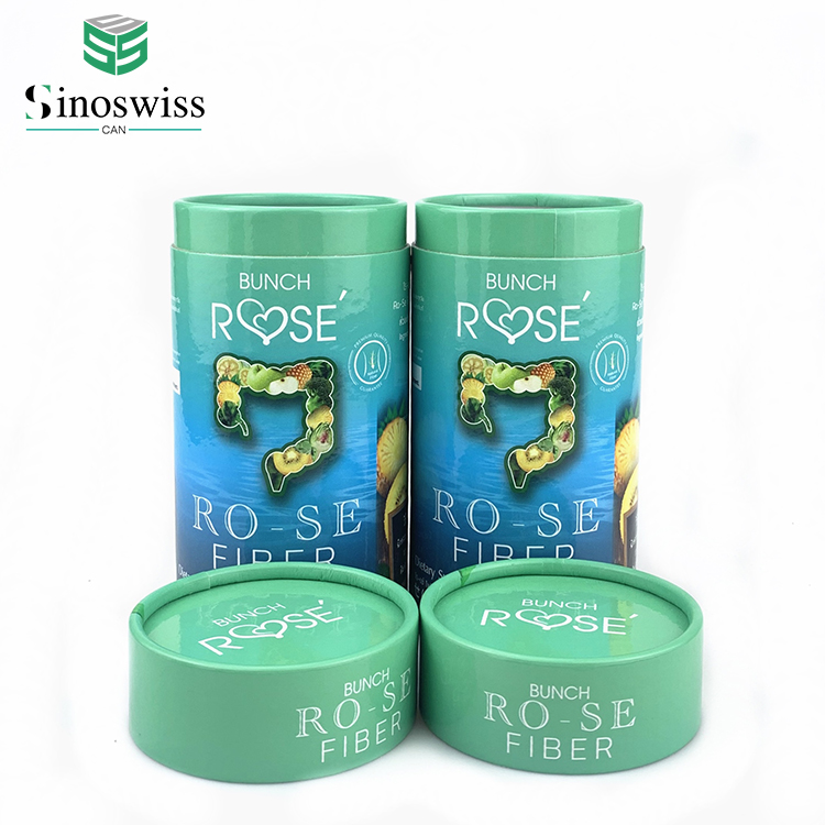 Paper Tin  Private Label Paperboard Cylinder Tube Box For Tea Packaging