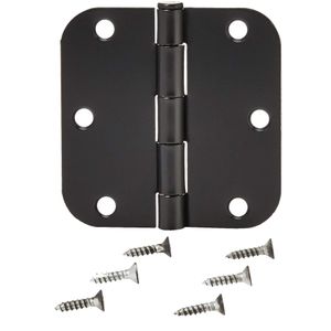 RHETECH Hardware accessory Matte Black Round Durable Steel Furniture Spring Door Hinges