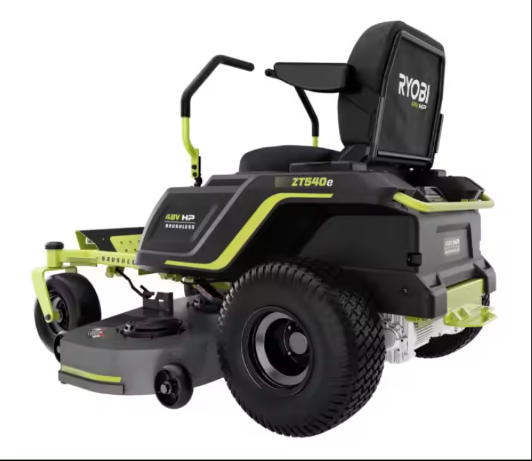 1one Time Lest Holdings Proprietary Limited Hottest New Ryobis 48V HPs Brushless 54 inch 115 Ah Battery Electric Riding Zero Turn Mower eccocart