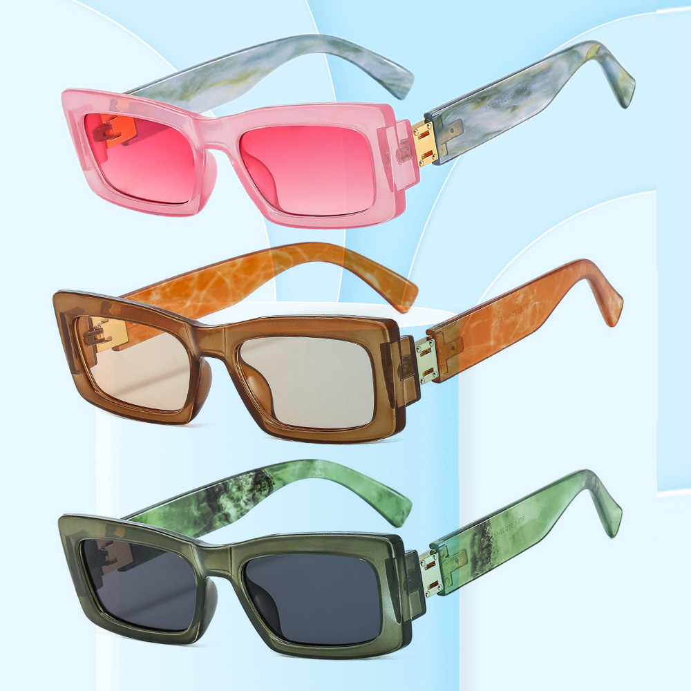 Yiwu Dano Glasses Co., Ltd. 2024 Dark Shades Men Recycled Plastic Competitive Price Mens Luxury Brown Sunglasses Women Small Rectangle Sunglasses
