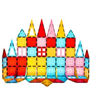 Poddypony 38 pcs Magnetic Tiles Set Large Size Shape Magnet Building Block Construction Toy Learning Kit Educational Toys