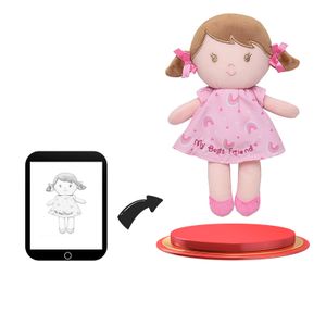 Super Soft DIY Girl Doll Stuffed Plush Toy for Baby Sleeping Hug or Kawaii Toy for Company Doll